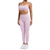 SUUKSESS Women Seamless 2 piece Workout Sets Strappy Padded Sports