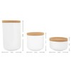 Kamenstein Ceramic and Cork Set of 3 Stackable Canisters, 1/2