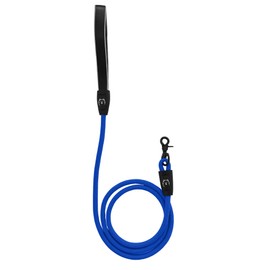 ShawnCo Basecamp Rope Dog Leash- Premium, Durable Pet Leash with Soft Neoprene Padded, Reflective Handle for Small, Medium and Large Dogs (Electric Blue, 6 Feet)