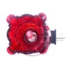 Red Leaves Glass Plugin Aroma Warmer Lamp with Dish for