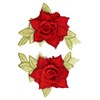 CENPEK 8Pcs Rose Flowers Patches Floral Cloth Paste Embroidered Sewing