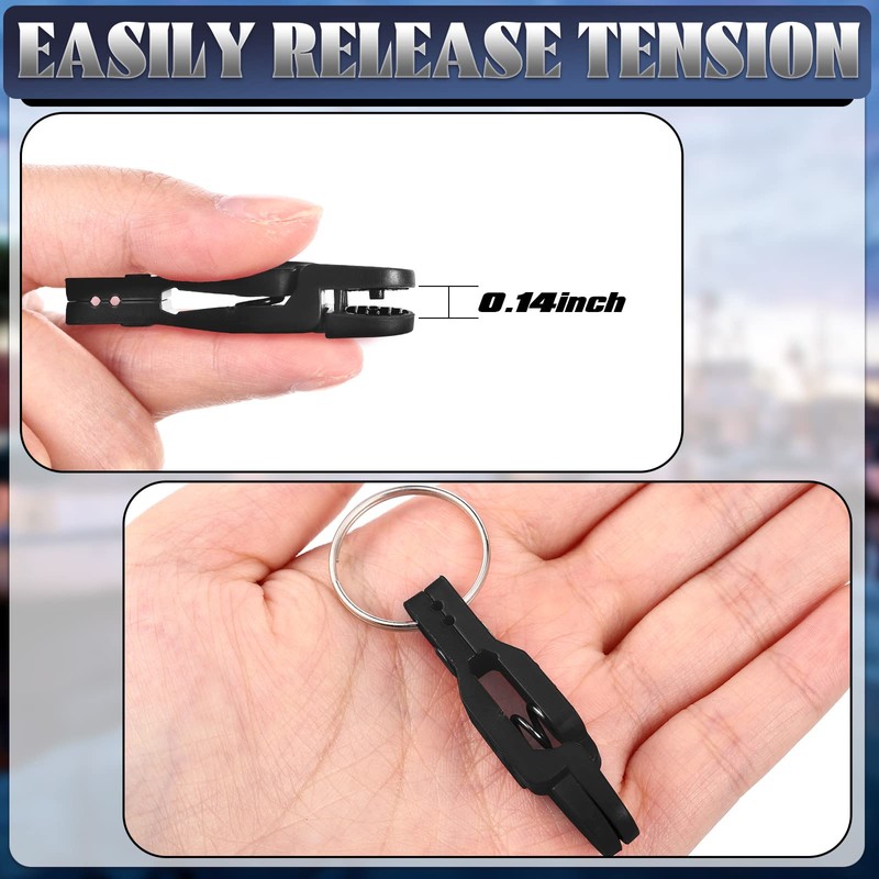 Honoson 20 Pieces Heavy Tension Snap Release Clips Padded Trolling