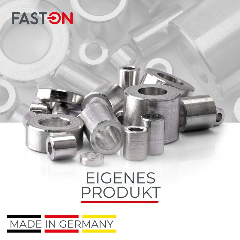 FASTON Aluminium Spacer Sleeves M8 Inner Diameter 8.5 mm (Pack