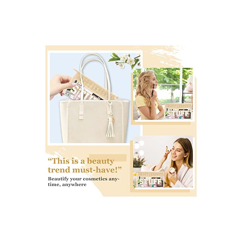 izuzta - Bolsa de maquillaje transparente para mujeres y niñas,