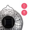 Pauleen 48069 Sunshine Aura Solar Lantern in Moroccan Silver for