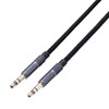 Elecom AX-35MA05BK Audio Cable, Stereo Mini Plug, 0.5m, Aluminum Connector,