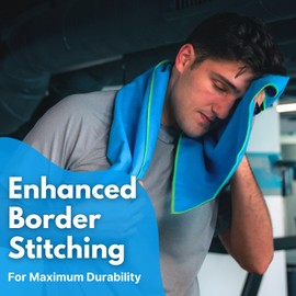 ECCOSOPHY Microfiber Beach Towel – Quick Dry Gym Towel, Highly Absorbent with Ribbed Texture, Lightweight – Ideal for Travel, Pool, Yoga, Fitness & Outdoor Adventures – 71x35 Azure