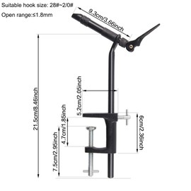 Vice Fishing Fly Tying Set 360 Degree Rotary Bobbin Holder Slider Whip Finisher Bocking Hackle Pliers Brass Fly Tool Kit 7pcs/set