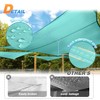 TANG 16'x16' Waterproof Sun Shade Sail Rectangle Outdoor Canopy UV