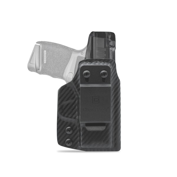 Clip & Carry IWB Kydex Holster for The Springfield Hellcat Pistol - Inside Waistband Concealed Carry - Audible Retention - Adjus. Cant - Claw Compatible - USA Veteran Made