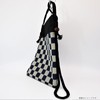 Whole Round Shoulder Bag Pochette Checkered Made in Japan Navy