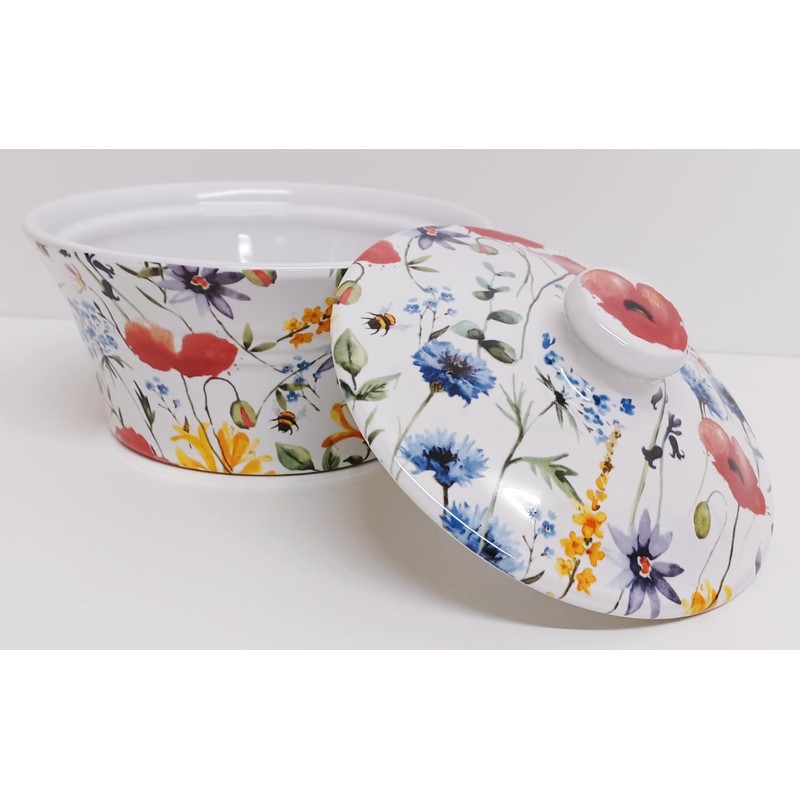 Rainbow Decors Wildflowers Meadow Casserole Dish with Lid 500 ml