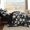 Anibedding 7Pieces Floral Queen Size Comforter Set, Garden Plant Flower