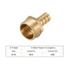 sourcing map Brass Hose Barb Fitting,Connector,10mm Barb x G1/2 Male