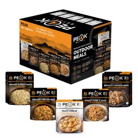 Peak Refuel Bulk Meal Packs | 100% Real Meat | Premium Freeze-Dried Meals for Backpacking, Camping & Survival | MRE Emergency Food (Outdoor Meal Box)