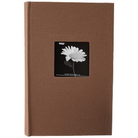 Fabric Frame Cover Photo Album 300 Pockets Hold 4x6 Photos, Warm Mocha
