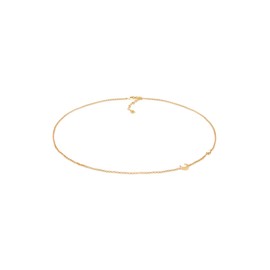 Elli Women's Filigree Basic Minimal Necklace with Moonstone in 925 Sterling Silver, Sterling Silver, Moonstone