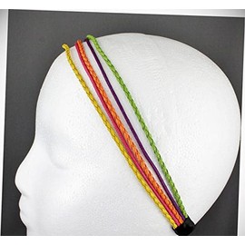 Perfect Hairstyle with Our Hair Accessories - Faux Leather 5-Strand Headband Braided Elastic Stretch Orange Pink Green Purple Fashionable Hair Accessory Hair Jewelry Accessories for Lady Women