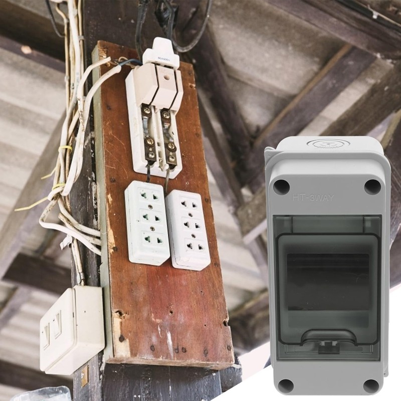 2 Way Circuit Breaker Box, IP65 Waterproof Distribution Protection Box
