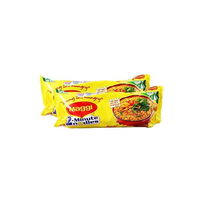 METREY Maggi 2 Minute Noodles Masala, 420g (Pack of 2)