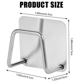 YCQDDA Under Cabinet Cutting Board Holder – 12 Pack Pot Lid & Chopping Board Organizer Rack, Stainless Steel Adhesive Storage for Kitchen Cabinets & Counter, No Drilling Required (Silver)