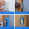 4Pack 1/4 Inch Single Gang Electrical Outlet Box Extenders with
