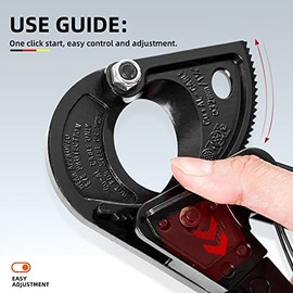 Ratchet Cable Cutter, HS325A Aluminum Copper Ratchet Cable Cutter, Ratchet Cable Cutter and Cable Cutter up to 240mm²