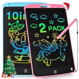 2 Pack LCD Writing Tablet 10 Inch Doodle Board Toddler Kids Toys Gifts, Drawing Tablet Drawing Pad, Kids Games Christmas Birthday Gifts Toys for 3 4 5 6 7 Years Old Girls Boys