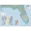 Physical Florida State Map - 23.3 x 16.5 Inches -