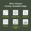 rezip Deluxe 8-piece Resusable Storage Bag Kit (Moss Green /