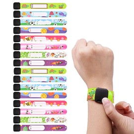 16 Stück Notfall-Armband für Kinder, Kinder Sicherheits Armband, Anti Verlust Sicherheits ID Bander Wiederverwendbare SOS Armband Verstellbar Wasserdicht für Kleinkinder