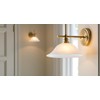 Aspen Creative 23140-11A Etched Alabaster Transitional Style Replacement Glass Shade