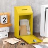 Yaocom Metal Donation Box Collection Box Safe Suggestion Box with
