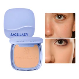 Sace Lady Base De Maquillaje Polvo Compacto Fijador Matte Spf 30 PA, Resistente al Agua, Larga Duracin, Control de Grasa  Tono C04 Bronceado Medio,...