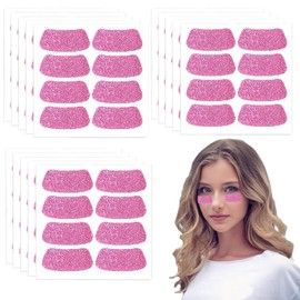 120Pcs Glitter Softball Eye Stickers Sports Eye Black Stickers for Kids Adhesive Football Eye Stickers for Team Spirit Accessories Sports Game Themed Supplies(Pink)