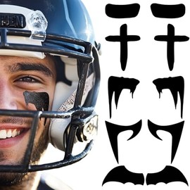 60 Pares de Tatuajes Temporales Negros para Ojos, Tatuajes Temporales Negros para Cara Y Ojos con Temática Deportiva para Fiestas de Cumpleaños, Béisb