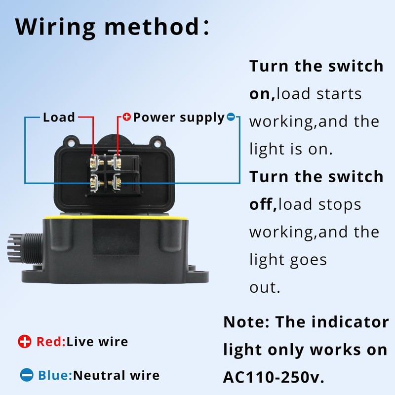 MAKERELE Inline Cord/Power On Off Switch AC 20A-125V 16A-250V (Mountable,