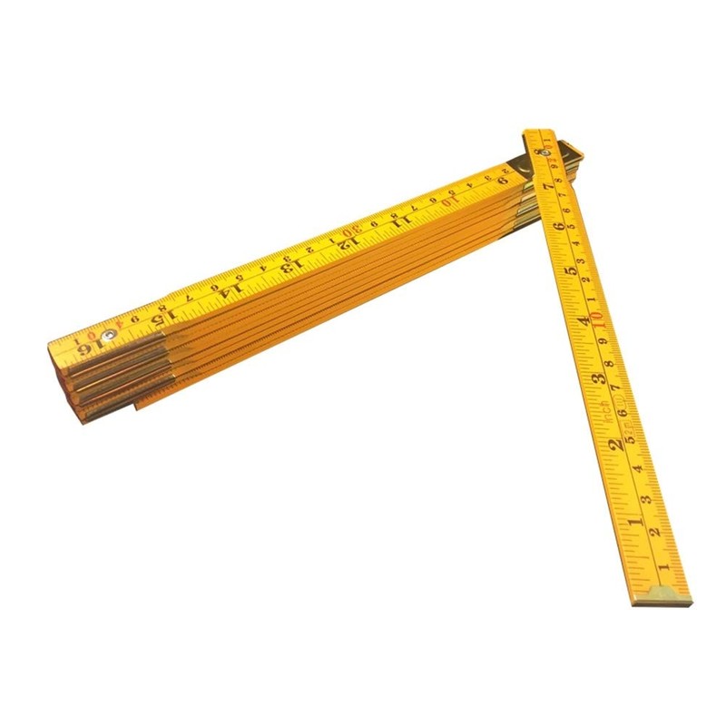 Binzer Folding Ruler, Foldable Ruler, Wooden Stick Ruler, Folding Yard