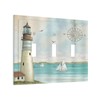 Nautical Lighthouse Ocean Coastal Compass 3 Gang Light Switch Covers