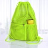 NATURAL STYLE 2 PACK Mesh Drawstring Backpack Bag, Multifunction Mesh