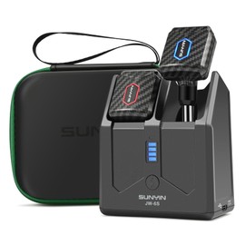 5.8Ghz Mini Wireless Guitar System with Portable Charging Case Wireless Transmitter and Receiver 4 Working Channel for Electric Guitar Digital Wind Instrument Wireless System Mini Device（Carbon Fiber）