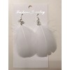 2 Pairs Pack Feather Earrings on Silver Hook (StyleB)