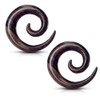 Pierced Owl - Organic Sono Wood Spiral Tapered Hanger Ear
