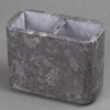 74814 Charcoal Marble Stone Rectangular Toothbrush, Paste Holder Organizer, 5-1/2"