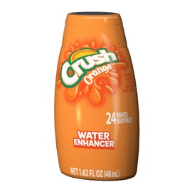 Crush Liquid Water Enhancers - Sugar Free Orange Water Flavoring with No Calories (12 Bottles that make 24 Servings Each)