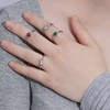 SAIERMEI Butterfly Birthstone Ring for Women Teens Daughters: Sterling Silver