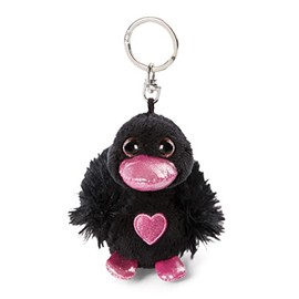 NICI 48261 Keyring Love Swan Black 8 cm Green
