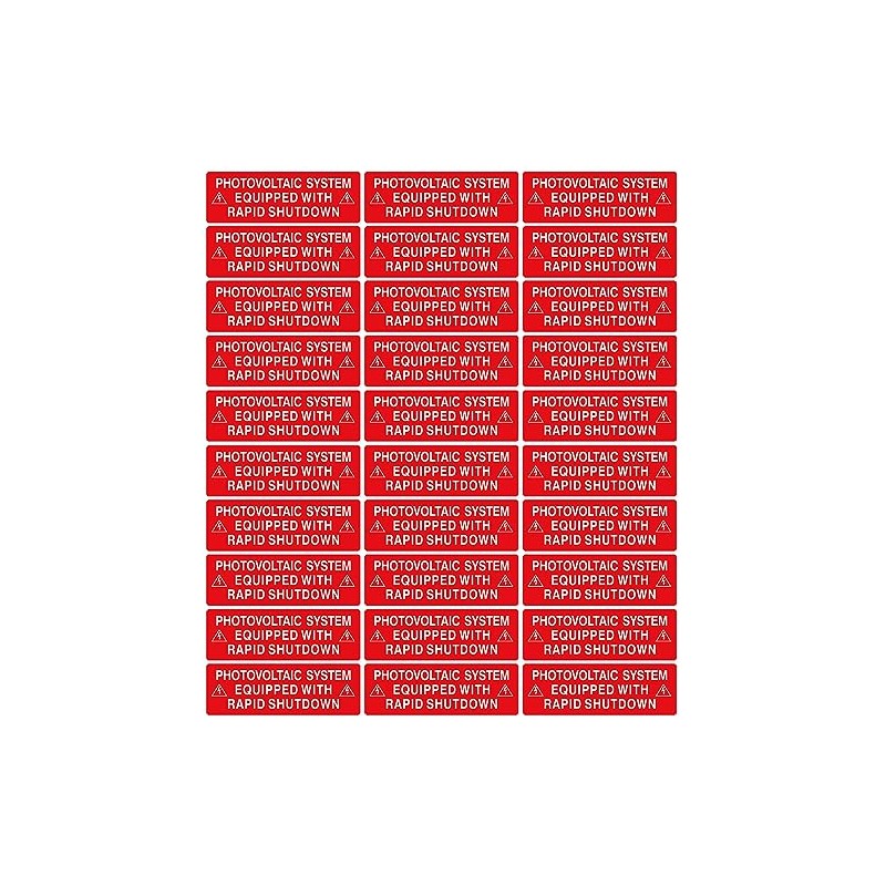 CDXHOME 30X PV Solar System Label Pack - Ensure Safety