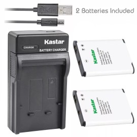 Kastar EN-EL19 Battery & USB Charger for Nikon Coolpix S3700 S4100 S4150 S4200 S4300 - 1 USB Charger + 2 Batteries
