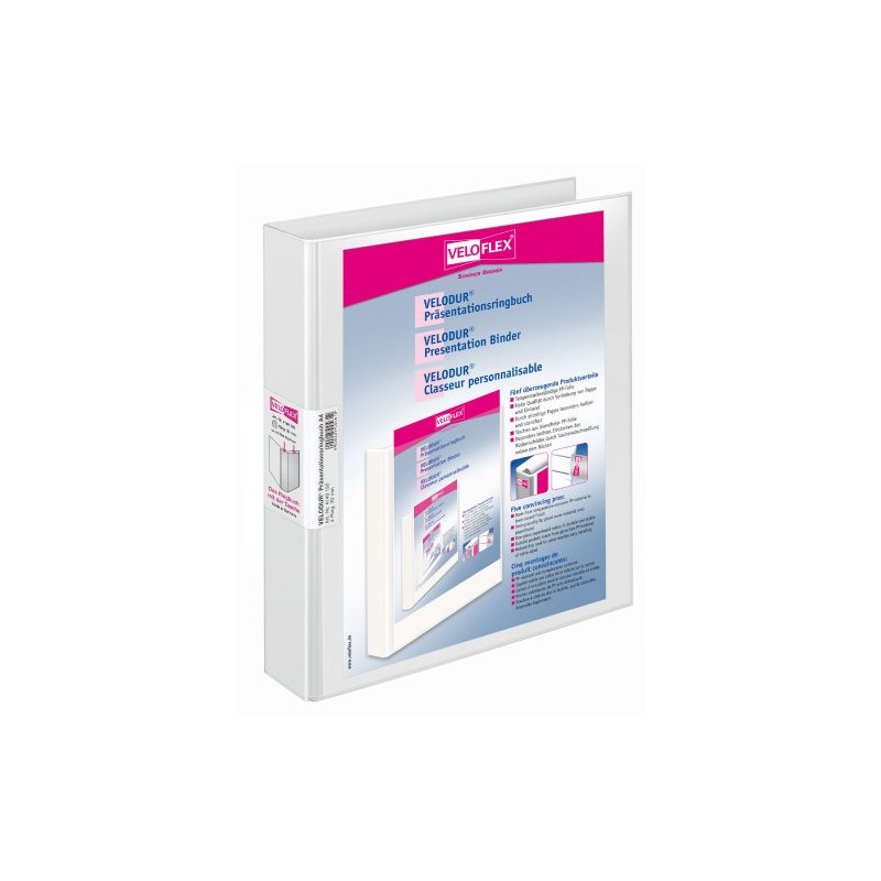 Veloflex 4148190 VELODUR Presentation Ring Binder A4 Polypropylene Laminated 4